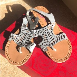 silver sandals